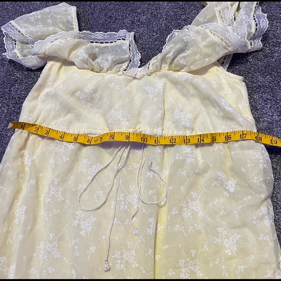 Sz Large vintage Roberta California layered yellow maxi dress - Picture 9 of 12